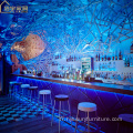 Comptoir de bar long commercial en acrylique table de bar led